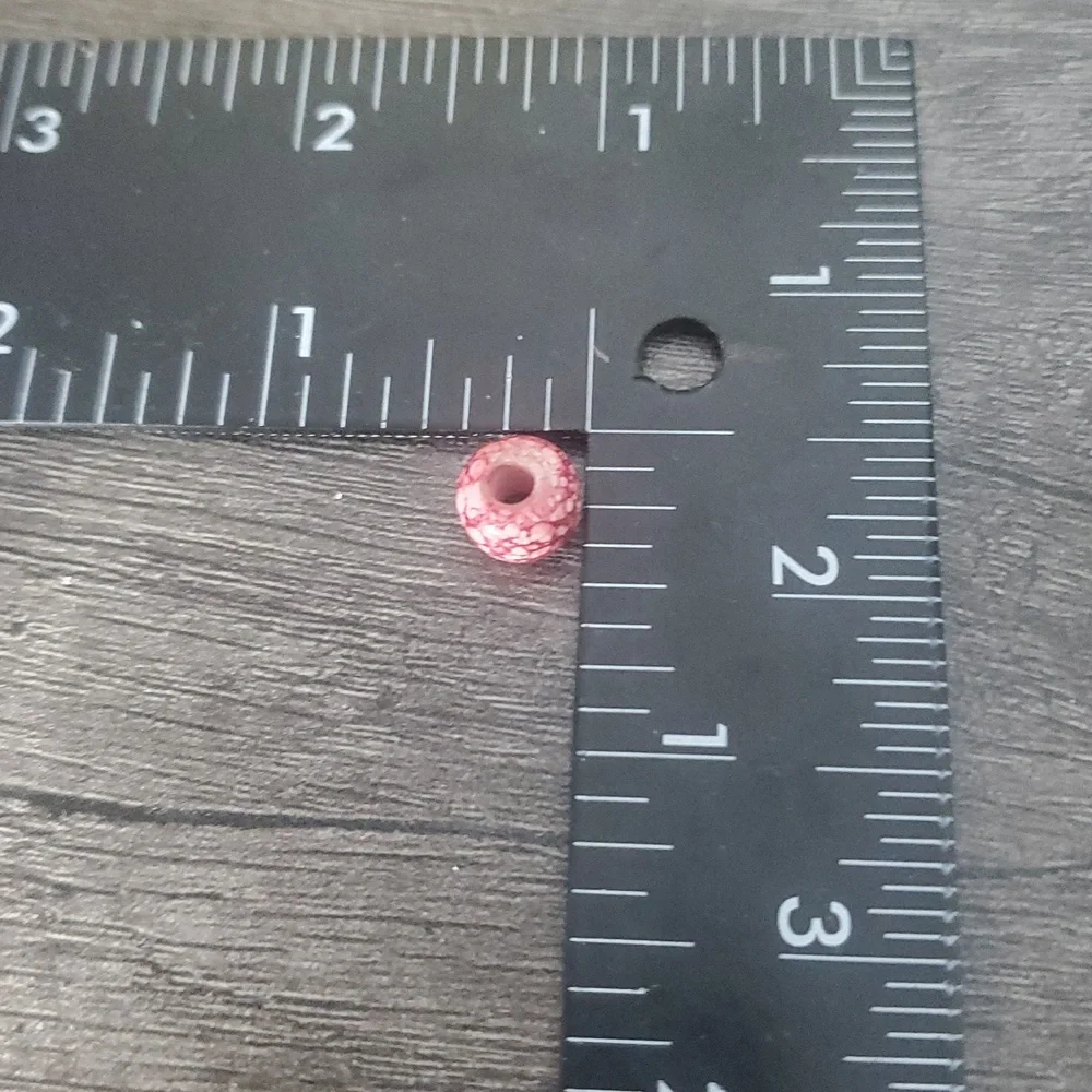 Red Spackle Coral Spacer Bead P309